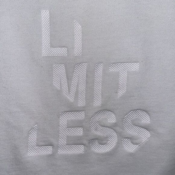 Athleta S White Limitless Printed Graphic Crewneck  Fleece Interior Pullover - Picture 7 of 14